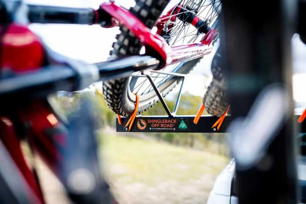 Close up of Shingleback Vertical Bike Rack
