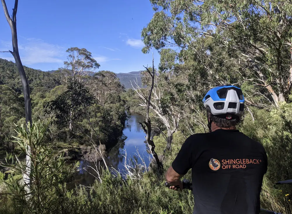 Enjoying the views on the stunning Thredbo Valley Trail