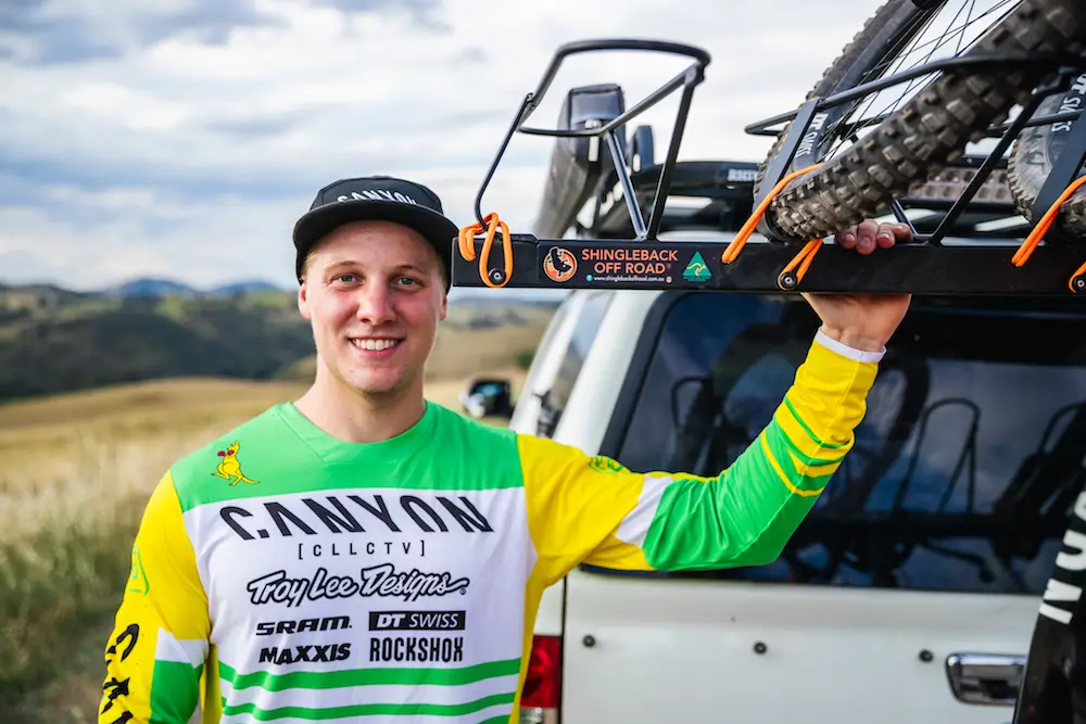 Kye A'Hern with his Shingleback Rack