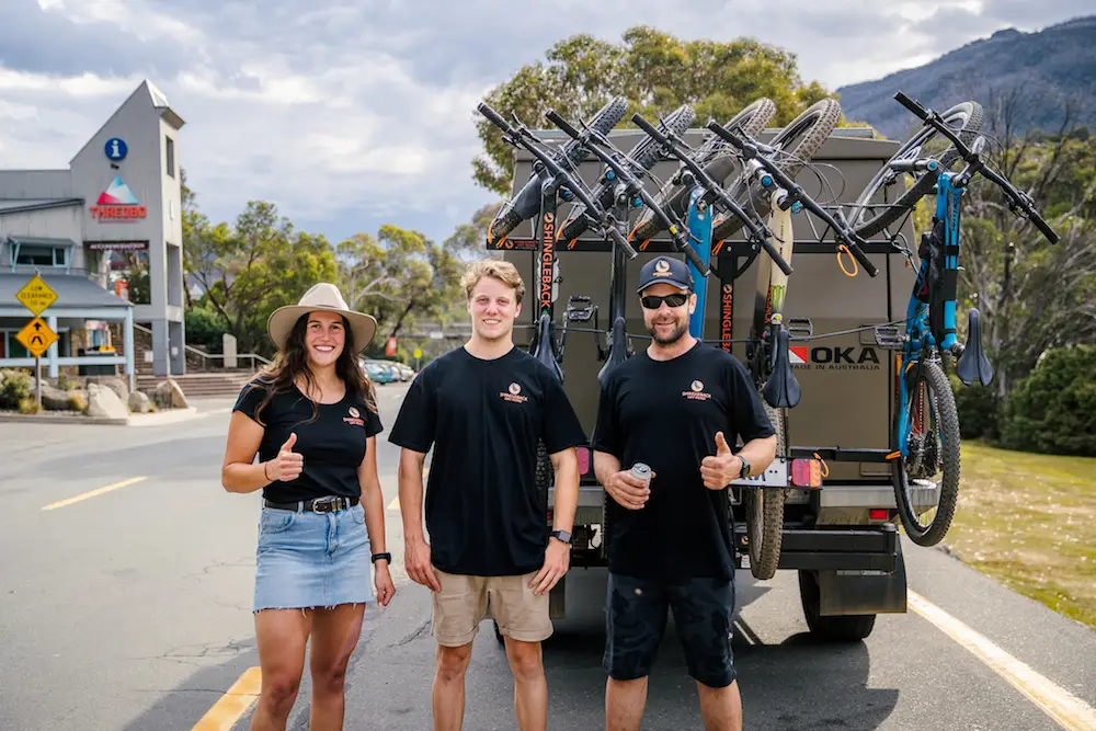 Andrew Taylor with Shingleback Ambassadors Sian & Kye A'Hern