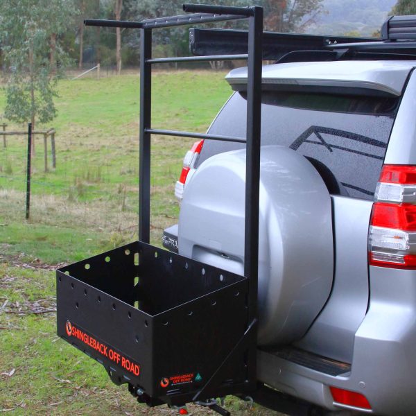 Shingleback Caddy Mounts behind Toyota Prado