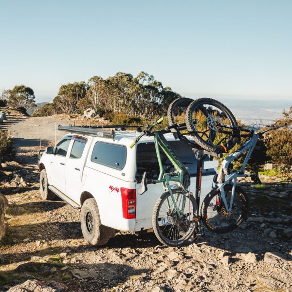 Vertical Bike Rack Shingleback 2 bike rack 2B90 with 29" Specialized Levo SL and 27.5 bike