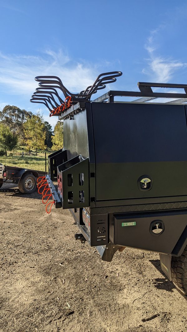 Shingleback Canopy Rack mounted to canopy/service body