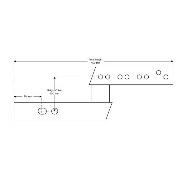 100mm OFFSET TOW BAR TUBE - Image 3