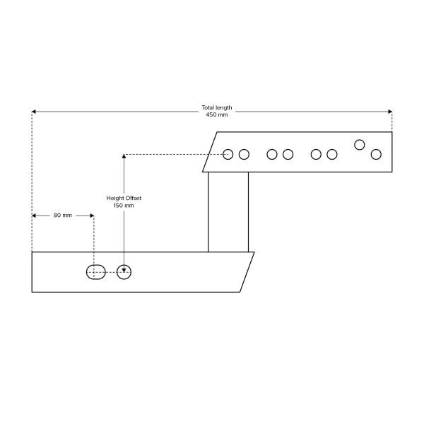 150mm OFFSET TOW BAR TUBE - Image 3
